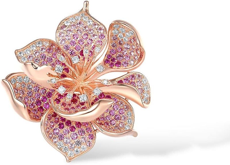 Santuzza Sterling Silver Gemstone Flower Pendant for Women - Image 1